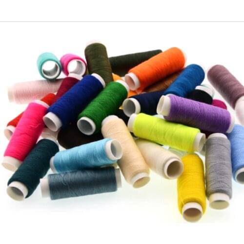 20roll High Tenacity Cotton Machine Embroidery Sewing Threads Hand Sewing Thread Craft Patch Steering-wheel Sewing Supplies