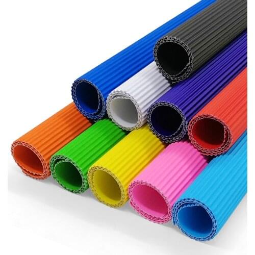 50*70cm Pure colored corrugated paper retractable flower paper florist supplies DIY origami paper cutting