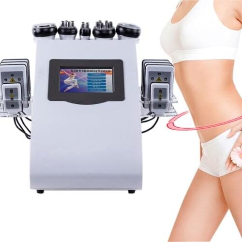 6 In 1 Ultrasonic 40K Cavitation Vacuum Radio Frequency Laser 8 Laser Boards Slimming &Skin Care Machine