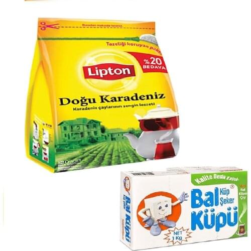 PERFECT FLAVORED Lipton Eastern Black Sea Tea 120pcs + Honeypot Sugar Gold 1000 gr FREE SHİPPİNG