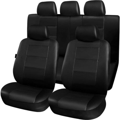 PU Leather Car Seat Cover Universal Accessories Fit for Most Cars with Tire Track Detail Car Styling Car Seat Protector