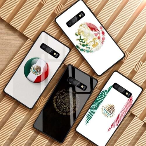Mexico flag Tempered Glass Phone Case For Samsung Galaxy S8 S9 S10 S20 PLUS J6 J8 2018 NOTE 8 9 10 Cover Shell