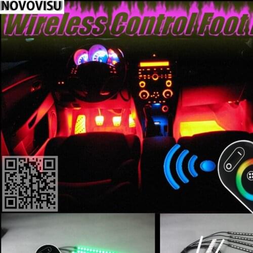 NOVOVISU For Volvo S70 Wireless Control Color Neon Glow Interior Under Dash Footwell Decorative Atmosphere Seat Accent Light