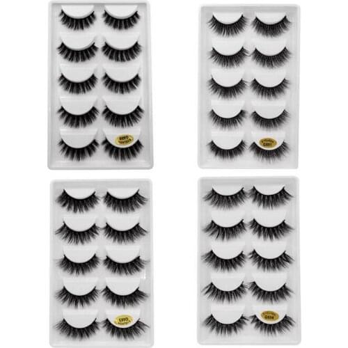 DOCOCER Mink natural eyelashes long 3d eyelashes 1 false eyelashes 1cm-1.5cm 3d extended cilia 100 Pair