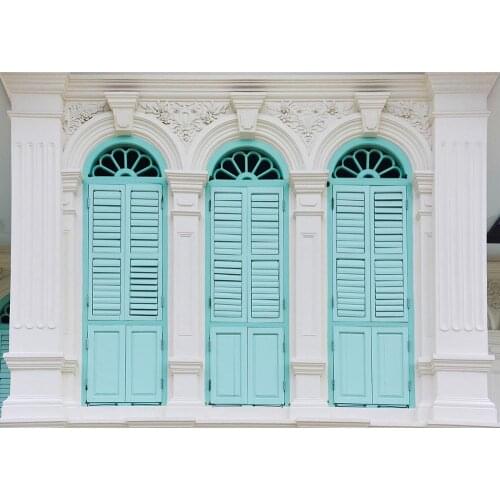 Photo Backdrop Retro White Wall Wooden Door Customized Backgrounds for Children Baby Portrait Pets Photophone Photography Props