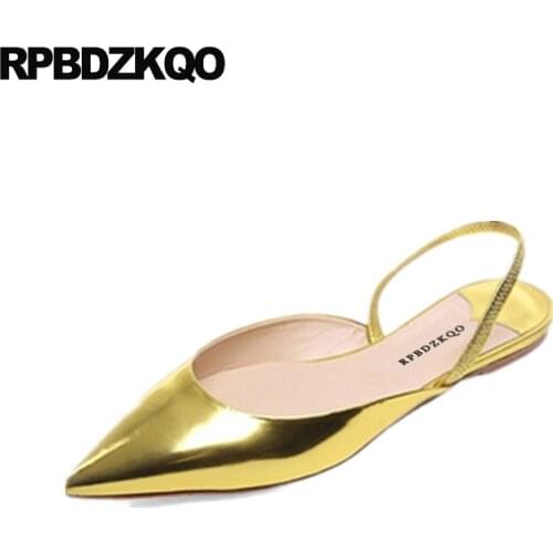 Breathable slip on flats pointed toe ladies factory direct brand slingback chinese 2019 gold designer shoes china sandals women