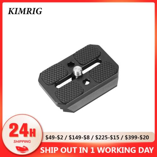 KIMRIG ARCA Swiss Style Quick Release Plate Sliding Mount Base Plate With 1/4"-20 Mounting Stud For DSLR Camera