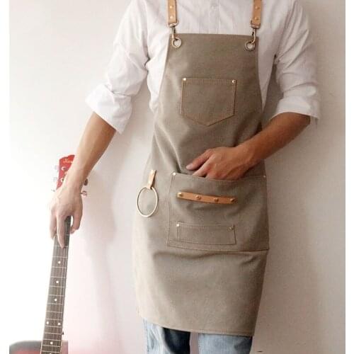 Chinese Restaurant ApronBarista Milk Tea Cake Barber Shop Overalls Canvas Apron