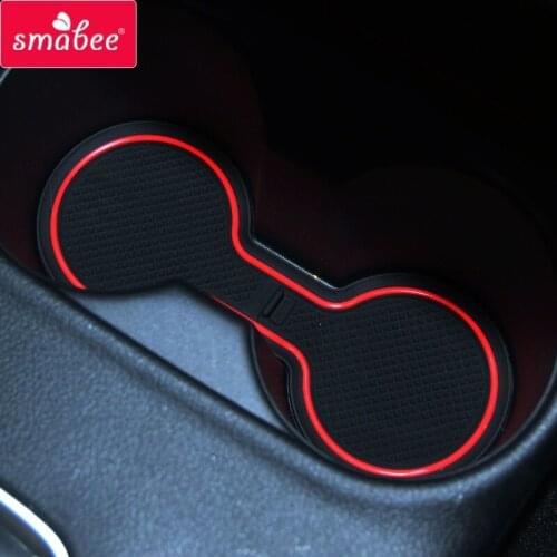 Smabee car Gate slot mats For Mitsubishi Outlander 2013 - 2019 3rd Gen Interior Accessories Door Groove Mat 17