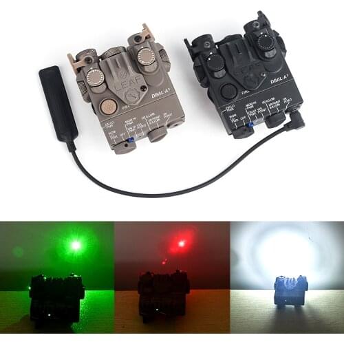 WADSN Airsoft ANPEQ Mini DBAL A2 Green & Red Dot Laser Aim IR Pointer Flashlight Hunting Gun Military Lazer Sight Weapon Torch