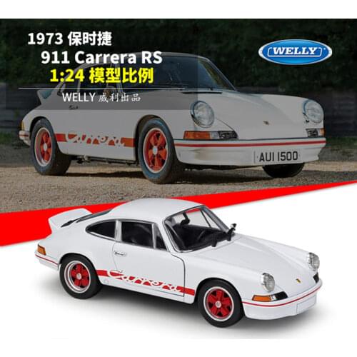WELLY 1:24 1974 Porsche 911 Turbo 3.0 Sports Car Simulation Alloy Car Model Crafts Decoration Collection Kids Gifts Original Box