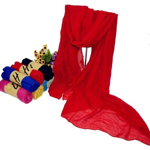 Seasonless Fashion Wide Solid Cotton Scarf Winter Women Scarves Spring Wrap Female Shawl All-season
