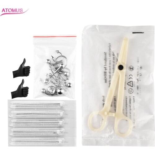 New Piercing Needles Set Surgical Steel Disposable Body Piercing Needles Sterilized Permanent Makeup Tattoo Supply Accessories