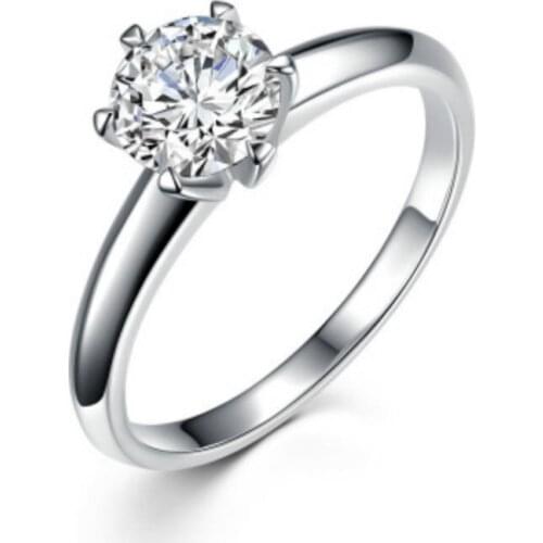 Charm 925 Sterling Silver Rings For women Shining crystal adjustable size Fashion party Couple Gifts engagement wedding Jewelry