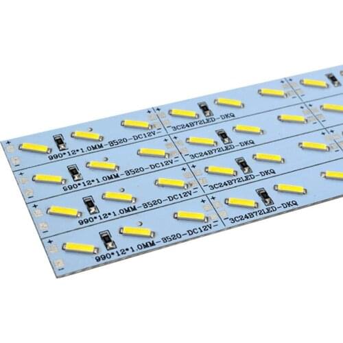 WholeSale 100m Led 8520 smd DC12V 72leds/m Hard strip Led bar light 12V Aluminium for kitchen cabinet Warm/Cold White