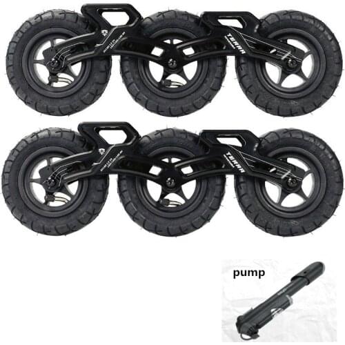 Original 3X150mm Flying Eagle TERRA Off-road Wild Inline Speed Skating Base 150mm Inflatable Skating Tires 150/165/195 with Pump