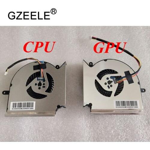 GZEELE new for MSI GE75 GP75 GE63 GP63 GL63 GV63 GE73 GL73 8SF 9SG MS-17E2 N414 N417 CPU & GPU Fan PAAD060105SL N383 N384