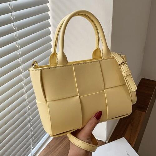 High Quality Women Small Pu Leather Handbags 2021 Fashion Ladies Weave Shoulder Messenger Bags Designer Female Crossbody Bag