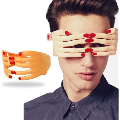 Halloween Funny Finger Shape Glasses Eye Mask Hands Prop Party Costume Eyewear Party Decoration