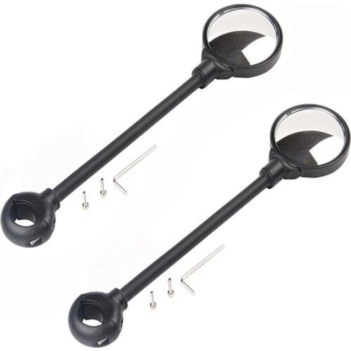 2pcs Adjustment Motorcycle Hose Rearview Mirror Handlebar Mirror For ATV Dirt Bike Electric