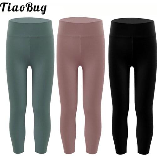 Girls Athletic Dance Leggings Active Yoga Running Tights Compression Pants Kids Elastic Ballet Tights Activewear