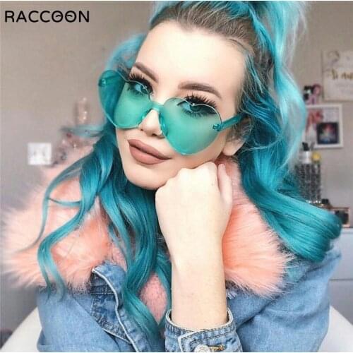 Cute Heart Shaped Girls Massive Sunglasses Candy Color Oversized Women Sun Glasses Love Style Female Huge Eyewear