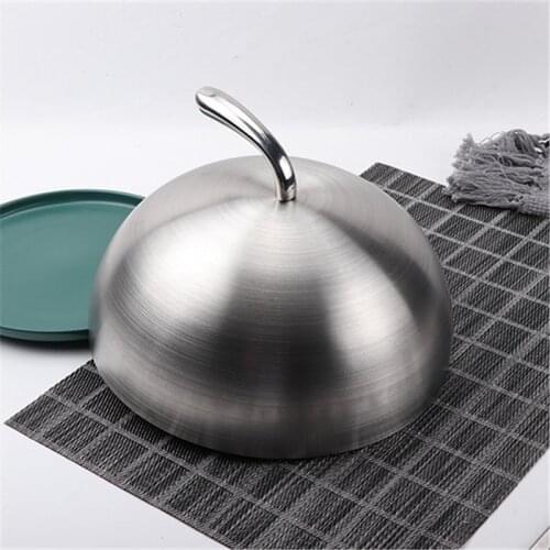 1Pc Stainless Steel Steak Cover Teppanyaki Dome Dish Lid Home Anti Oil Splashing Food Cover Kitchen Cooking