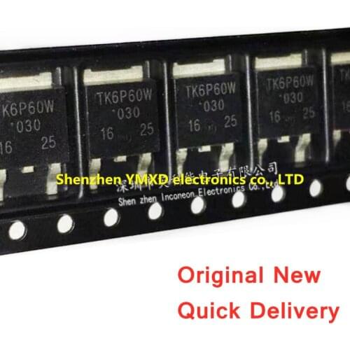 10Pcs/Lot New TK6P60W Patch TO-252 N Channel 600V 6.2A MOS Field Effect Transistor
