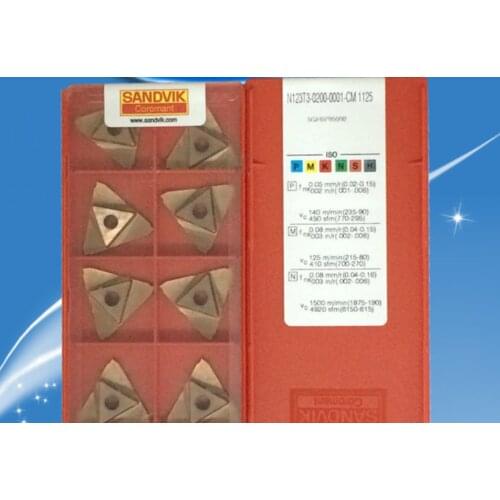 10PCS CARBIDE INSERT N123T3-0200-0001-CM 1125