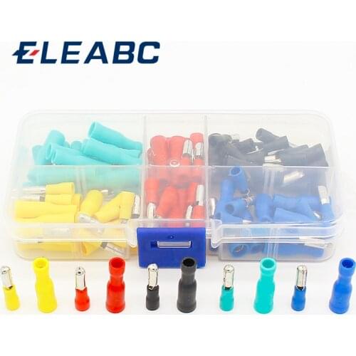 100pcs/set 5 colors 16~14AWG Male Female Bullet Connector Crimp Terminals Wiring