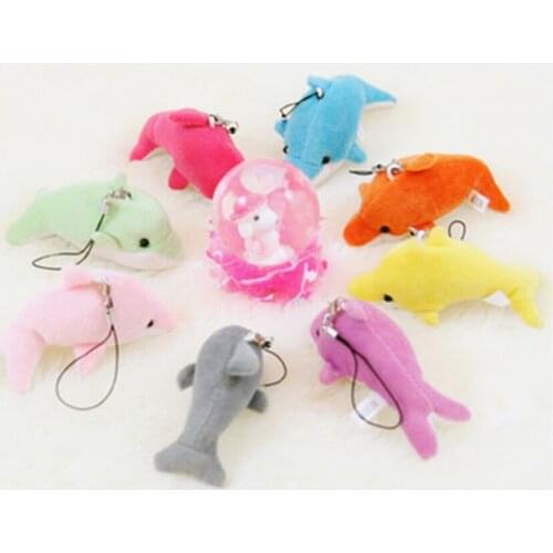 6CM kawaii Mini Dolphin Stuffed toy Pendant TOY doll Wedding Gift Bouquet Decor Plush DOLL Toys phone straps TOY Accessories