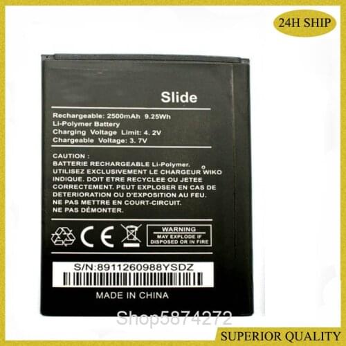 2500mAh Battery For Wiko Slide Replacement Rechargeable Backup Repair Phone battery