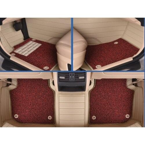 Myfmat car floor mats leather foot rugs set pads for Alfa Romeo Boxster Cayenne cayman Bentley Flying Spur GT waterproof beige