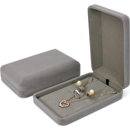 Velvet Small Jewelry Set Box For Rings Earring Necklace Display Jewellery Gift Packaging Case Direct Selling
