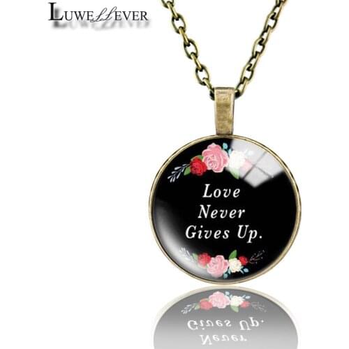 Bible Necklace 667 25mm Bronze 30mm Wood Rhinestone Double-sided Moon Round Glass Pendant For Women Gift