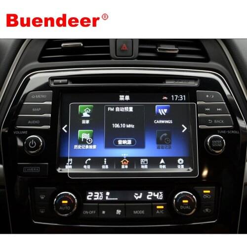 Buendeer Tempered Glass film for Nissan Maxima Navigation Screen 2019 2018 2017 2016 GPS Screen protector Car accessories 8-inch