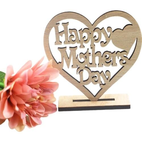 Wooden Heart Shaped Ornaments for Thankgiving Day Gifts Mother Day Gifts Wood Crafts Freestanding Love Creative Gift for Mother