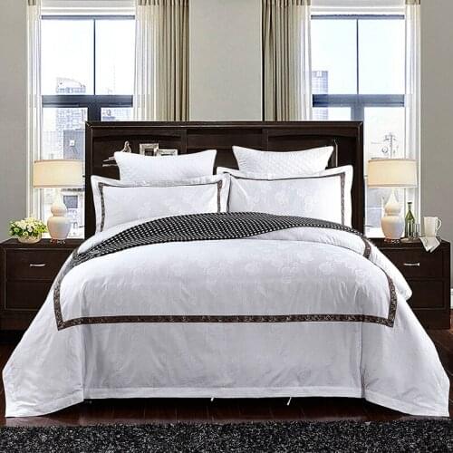 Cheap jacquard 4PCs bedding set cotton bed set