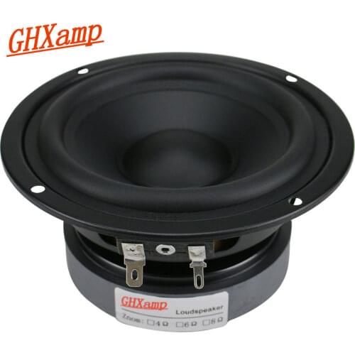 GHXAMP 4.5 Inch Hifi Mid-Bass Speaker 80W 115mm Medium Woofer Loudspeaker For Bookshelf Car Audio Rubber edge 1PC