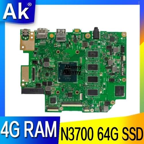 E403SA Laptop Motherboard For Asus E403SA E403S N3700 4 cores 4G RAM 64G SSD original Mainboard 100% test ok