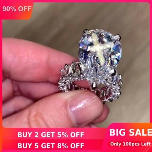 Vintage Water Drop 8ct Lab Diamond Ring 925 sterling silver Jewelry Engagement Wedding band Rings for Women Bridal Party Gift