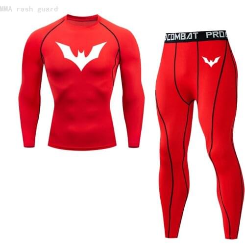 MMA Compression underwear Fitness clothing Track suit Men Sportswear Long johns Thermal underwear Jogging suit winter clothes