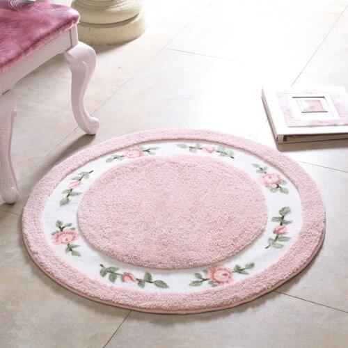Round Carpet Mat Rug Modern Living Bedroom Area Rugs Anti-Slip Floor Rug Mat Washable Soft Bathroom Carpet Mat Home Textile