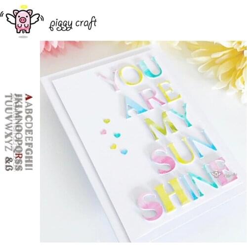 Piggy Craft metal cutting dies cut die mold Letter decoration Scrapbook paper craft knife mould blade punch stencils dies
