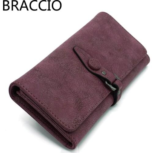 Fashion Women Long Wallet Rhombus Hasp PU Leather Ladies Three Fold Purse Clutch Coin Pocket Card Holder Long Design Money Bag