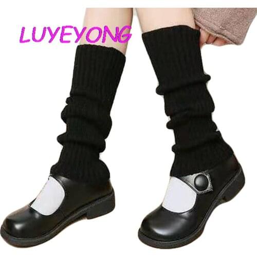 Solid White Pink Black Jk Lolita Sweet Girl Leg Warmer 2021 Hipster Student Streetwear Calf-length Stretch Knitted Gothic Sock