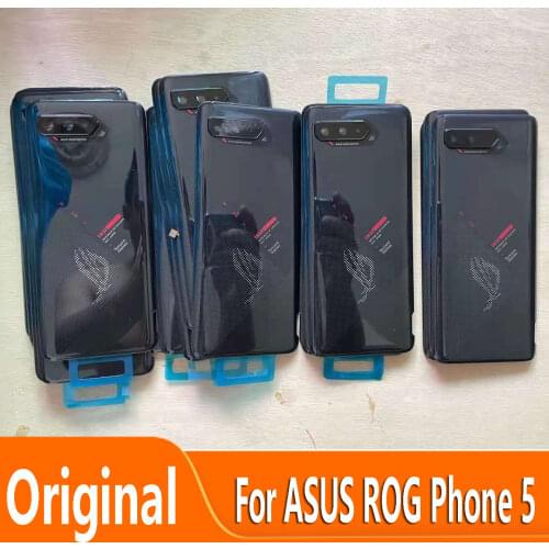 Original Replace 6.78" For Asus ROG Phone 5 ZS673KS 1B048IN Back Battery Cover Housing Camera Frame Glass Lens I005DB I005DA