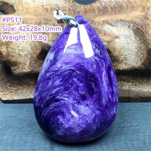 Top Natural Purple Charoite Necklace Pendant Jewelry For Woman Man Healing Crystal 42x28x10mm Beads Silver Stone Gemstone AAAAA
