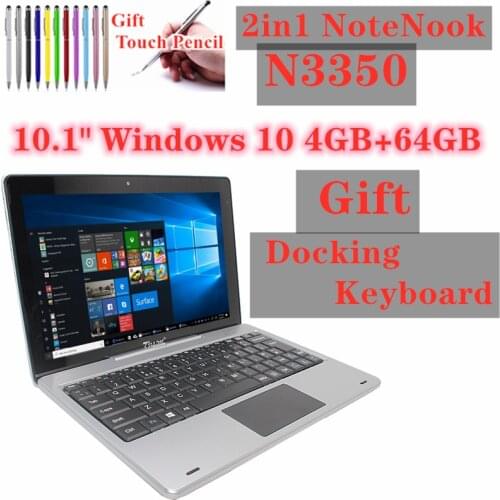 Newest 10.1 Inch N3350 Windows 10 Tablet PC With Pin Docking Keyboard 4+64GB Support Wifi HDMI 1920x1200IPS Dual Cameras Tablets