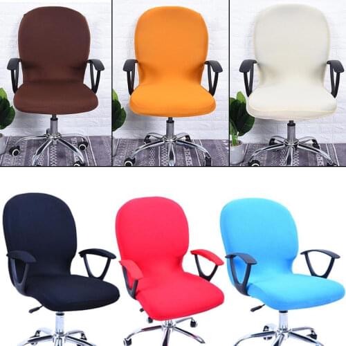 Swivel Chair Cover Stretchable Removable Computer Office Washable Rotating Lift Cover Elastic Arm Seat Household Products